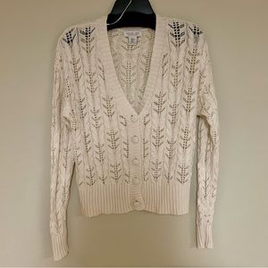 Cream Colored Knitted Cardigan